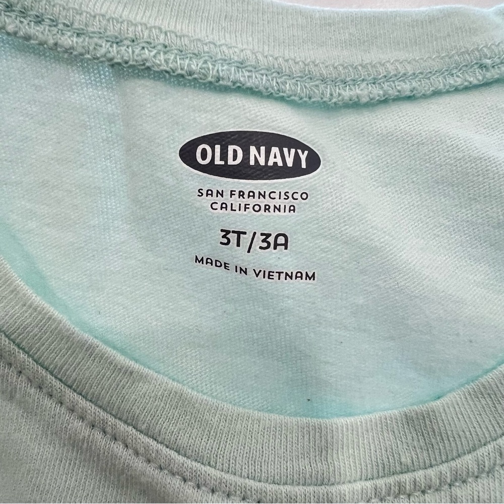 OLD NAVY - SET OF 2 - Kids Sleeveless Tank Tops - aqua & Pink Polka Dot 3T - Picture 5 of 5